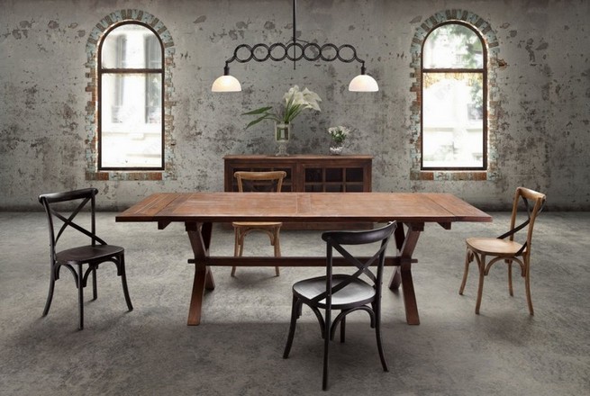 Solid wood dining table modern