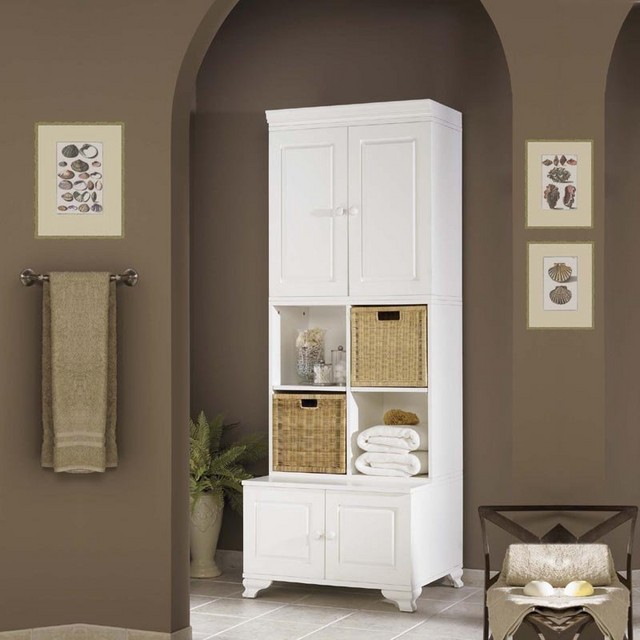 Bathroom storage cabinets with doors
