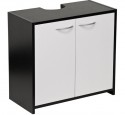 Bathroom storage cabinets in black