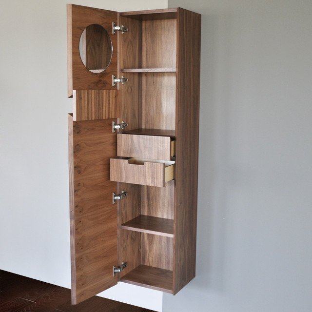 Bath storage cabinets with doors