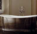 Cast iron bathtub shower