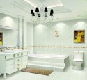 Framed mirrors in different rooms