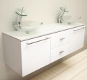 Floating bathroom vanity installation