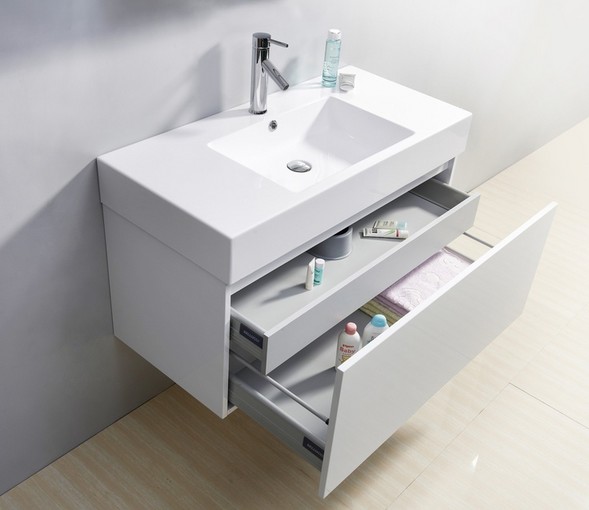 Floating bathroom vanity white