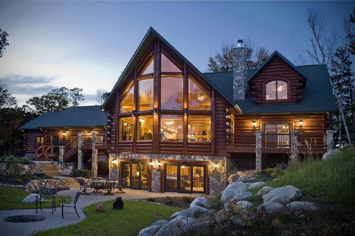 Natural Log Cabin House