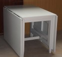 White folding dining table