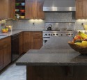Granite kitchen countertops with maple cabinets