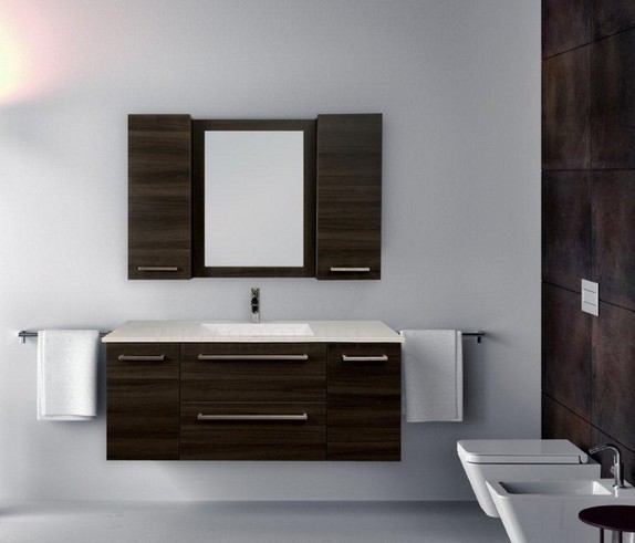 Wall mounted floating bathroom vanity