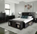 Platform bed under bed storage