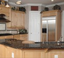 Kitchen black granite countertops white cabinets