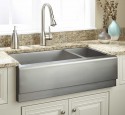 Stainless steel kitchen sink double drainer