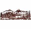 Rustic Metal Wall Art Mountain Scene