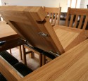 Solid wood extendable dining table