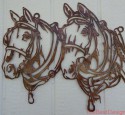 Custom Made Rustic Metal Wall Art Draft Horse