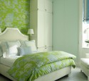 Upholstered headboard green