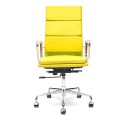 Yellow leather office chair