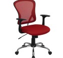 Red leather office chair executive