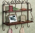 Bathroom shelving bronze