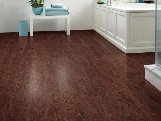 Basement bathroom flooring
