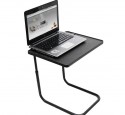Rolling bedside laptop table black