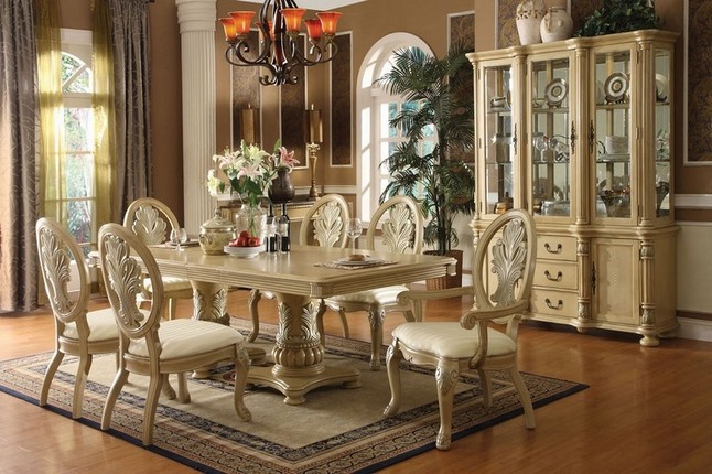 Vintage solid wood dining table