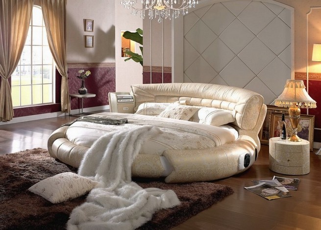 Round bed design images