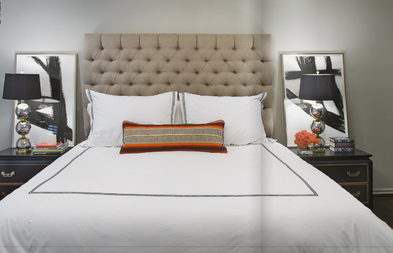 Stylish fabric headboard with your own hands