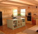Rustic wooden kitchen cabinets