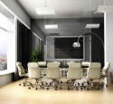 Leather office chair beige