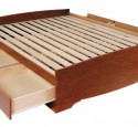 Platform bed queen wood