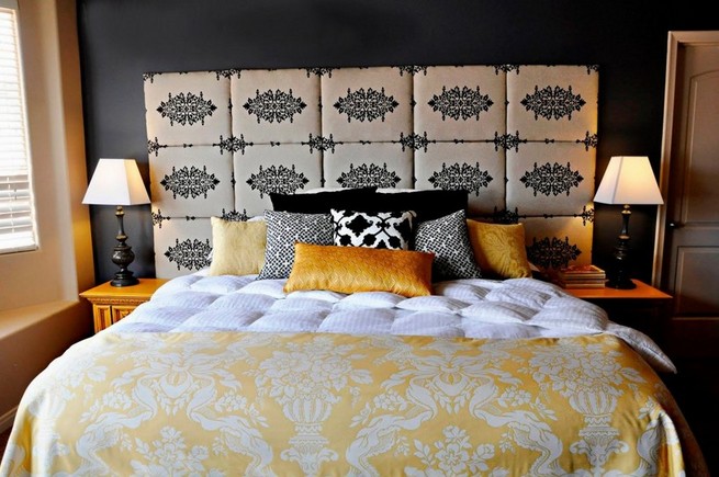 Fabric headboard homemade