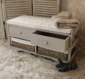 Bathroom bench with drawers