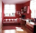 Teenage bedroom ideas red