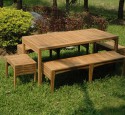 Patio bench set