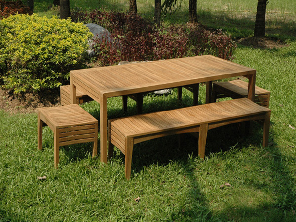 Patio bench set