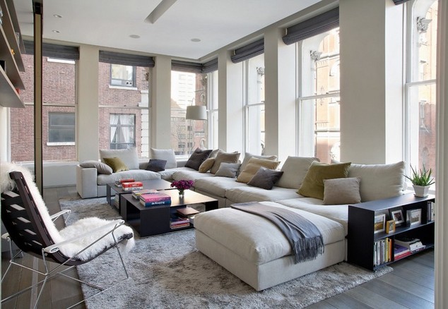 Apartment size corner sofa