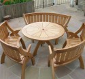 Patio bench with table
