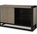 Office credenza with sliding doors