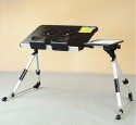 Rolling bedside laptop table