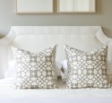 Fabric headboard white
