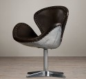 Leather desk chair no wheels