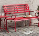 Patio bench red