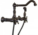 Wall mount kitchen faucet sprayer