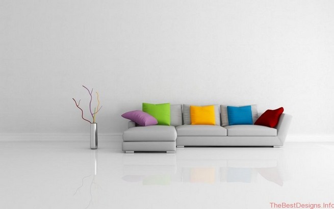 Modern Sofa Combine Decorative Pillows