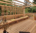 Outdoor Deck With Decorative Timber Screen