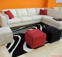 Red Pillows For Sofa And Poufs