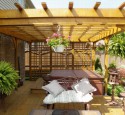 Pergola Patio With Timber Privacy Screen