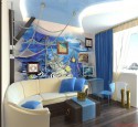 Naval Background For Blue Marine Pillows