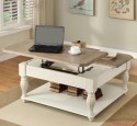 White Lift Top Coffee Table Modern Design