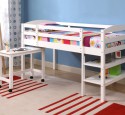 Loft Bed With Desk White Wood